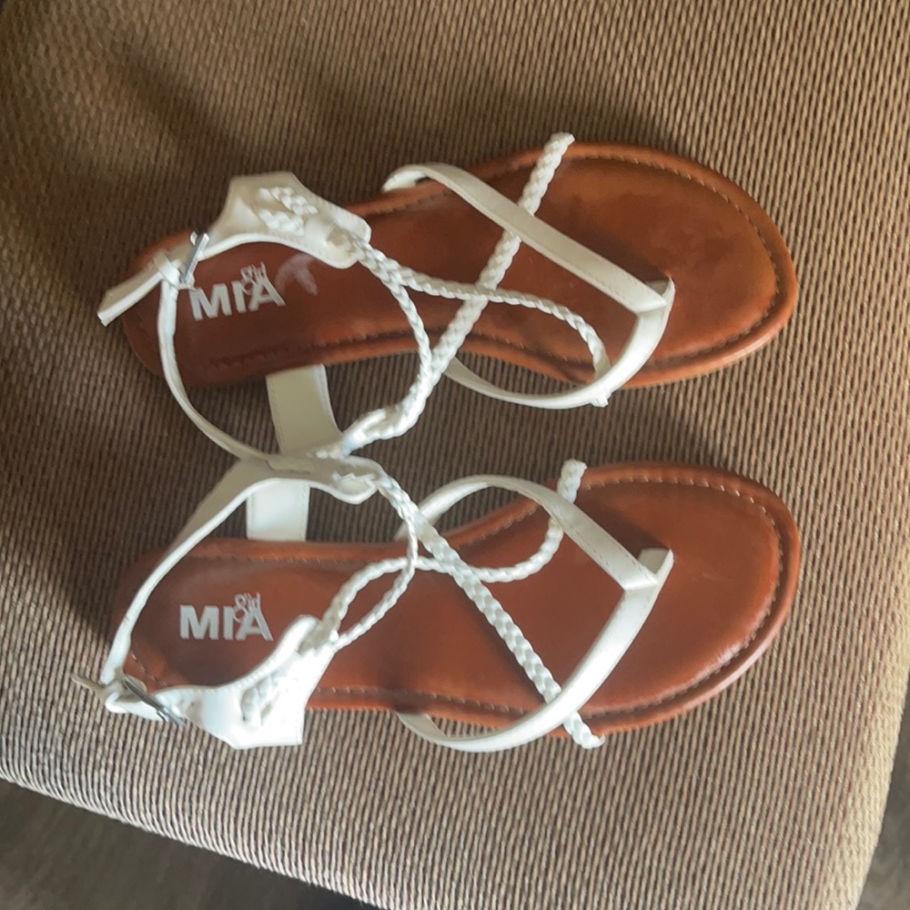 White strappy sandal.